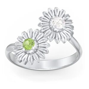 Sunflower Toi Et Moi Diamond Peridot 14k White Gold Ring 5